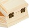 6 Pack Unfinished Wooden Boxes with Hinged Lids - Pinewood Magnetic Storage for Crafts & Jewelry - Unfinished Wood Box